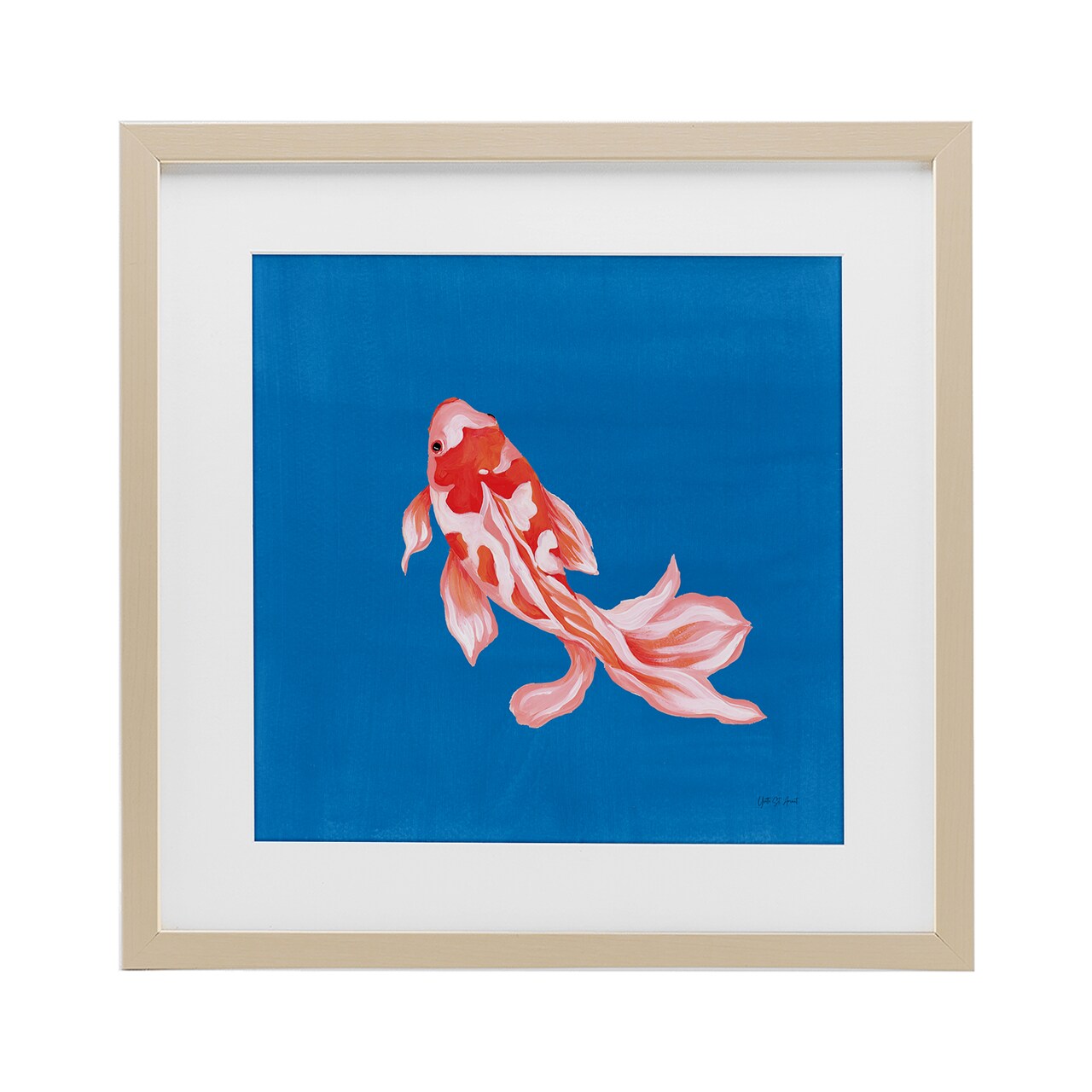 Stupell Industries Blue Vibrant Koi Fish Framed Print Under Glass, design by Yvette St. Amant